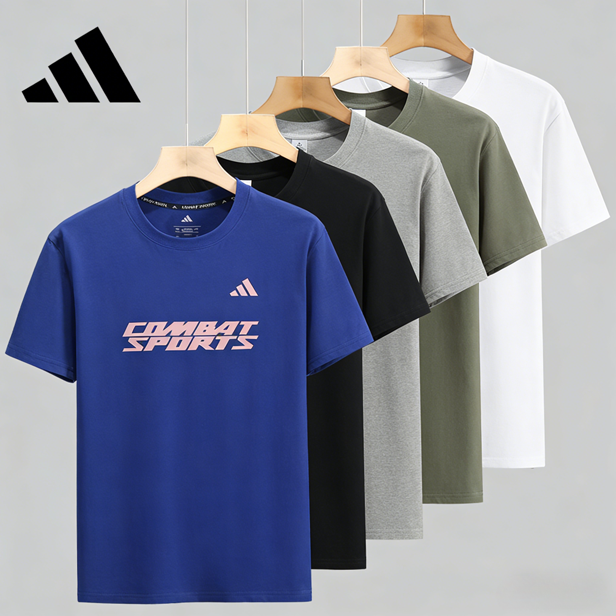 adidas阿迪达斯男士短袖夏休闲潮流T恤宽松透气简约通勤百搭上衣