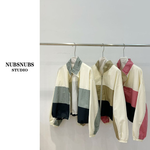 3.2大林自制 防晒服登山运动休闲24006 拼接撞色立领夹克外套