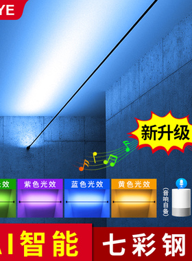 NIOYE钢带灯追光流水灯带rgb幻彩灯七彩色钢丝灯LED网红天际线灯