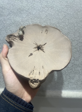 莫逐陶社摹刘景景人灵猴壶承树根紫砂壶承摆件 全手工老段泥储水