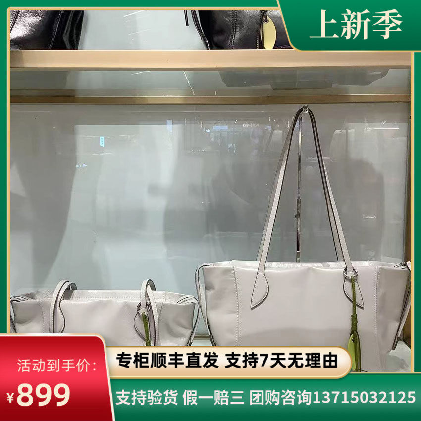 专柜正品 迪桑娜女包 头层牛皮腋下包单肩背托特包8254016701 702