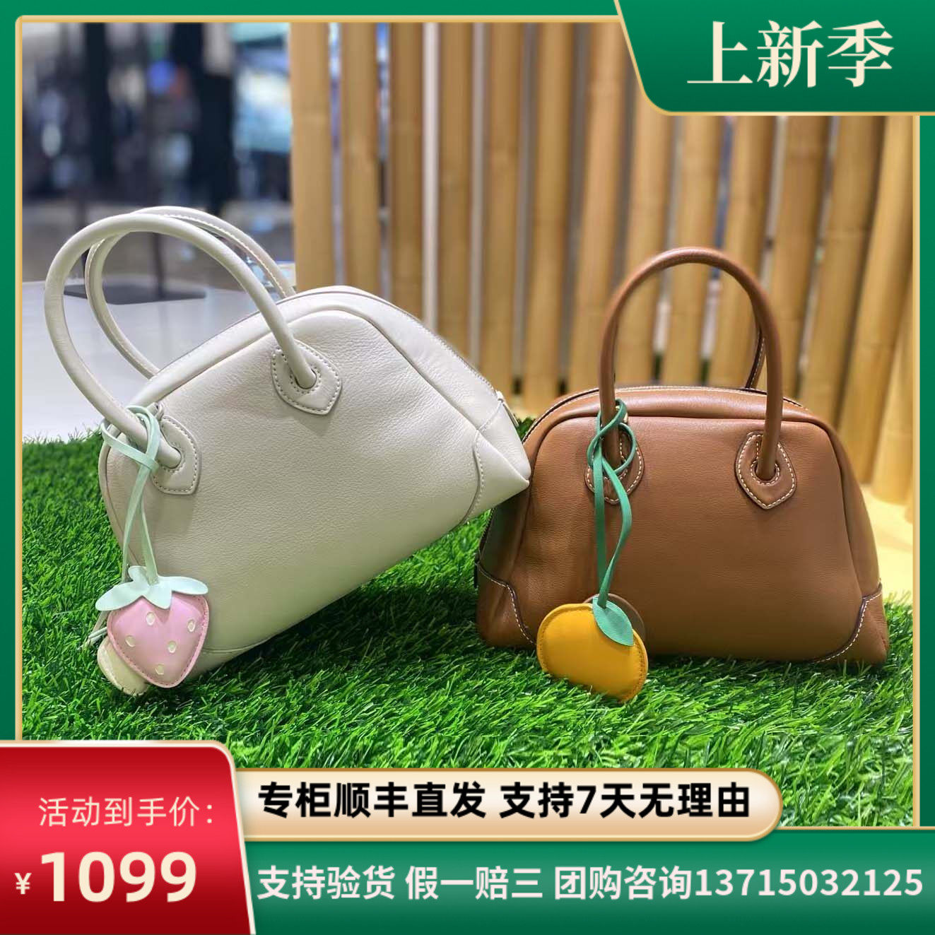 专柜正品迪桑娜女包头层牛皮贝壳包单肩斜跨背包托特包8252011601