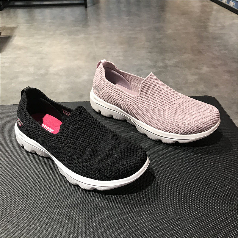 skechers斯凯奇新款女鞋轻便防滑透气一脚套懒人健步休闲鞋 15761
