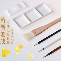 Introduction to traditional Chinese painting solid watercolor illustration fine pen light color students watercolor brush set