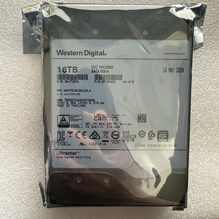 2024年16T全新WD西部数据WUH721816ALE6L4服务器企业级硬盘HC550