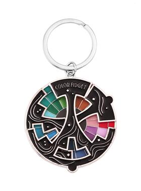 科洛轮调色盘旋转器钥匙扣 Color Fidget Enamel Pin金属挂件
