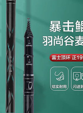 羽尚暴击鲲鱼竿19调三定位巨硬轻量化碳素谷麦竿大物竿逗钓前打竿
