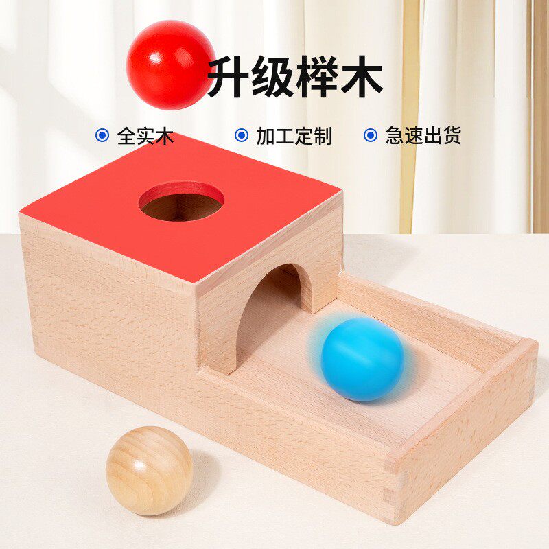 实木蒙氏永久目标盒子榉木永存盒早教益智宝宝积木启蒙0-3岁AS28图片