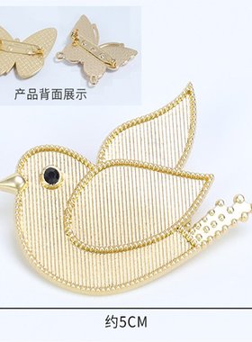 宋锦发饰抓夹发夹胸针底胚diy配饰材料包发卡发绳仿发饰品SW20