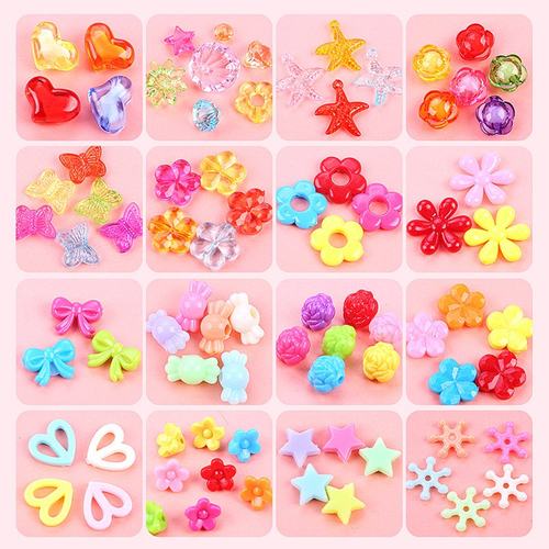 儿童手工串珠玩具diy材料包穿珠子女孩玩具宝宝手链项链益智SW23