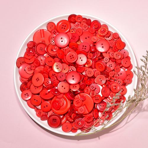 彩色纽扣画花束diy手工配件材料幼儿园创意儿童装饰树脂扣子SW15