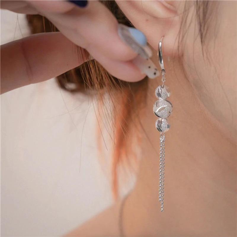 925纯银长款流苏耳环古风