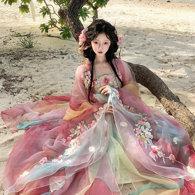 汉服女繁花梦日常粉色春夏新款