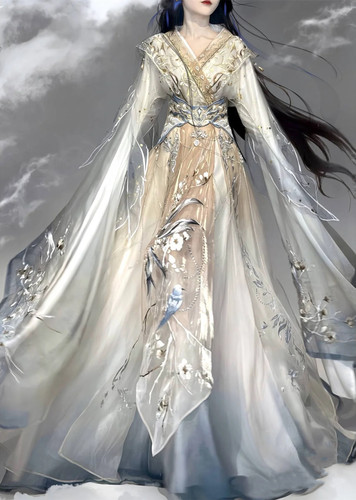 汉服女魏晋风重工刺绣侠女风套装