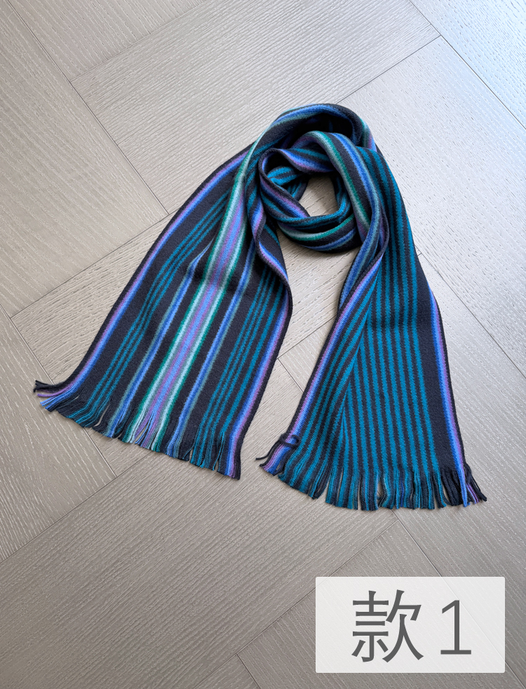 thumbnail for Color matching ceiling ~ British design sullen men's brand scarf skin-friendly soft pure wool