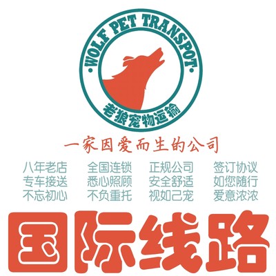 宠物托运老狼国际线路托运服务