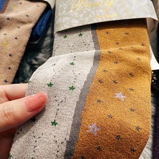 梦幻花园系列 SOMES日本制高端复古彩色刺绣秋冬保暖连裤袜女打底