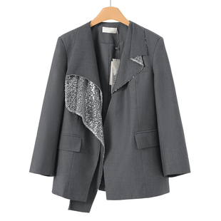 西装 1199西湖阁老 重工串珠亮片宽松开衫 春装 外套765 栖