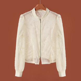 80%粘纤 轻透感立体提花收腰短款 迪 绍 外套606 春装 569