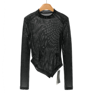 收腰抽褶不规则下摆植绒烫钻小衫 冬装 411 莫Y 499西湖阁老