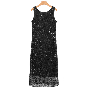 轻奢亮片圆领镂空针织无袖 26春装 连衣裙434 莫Y 699西湖阁老