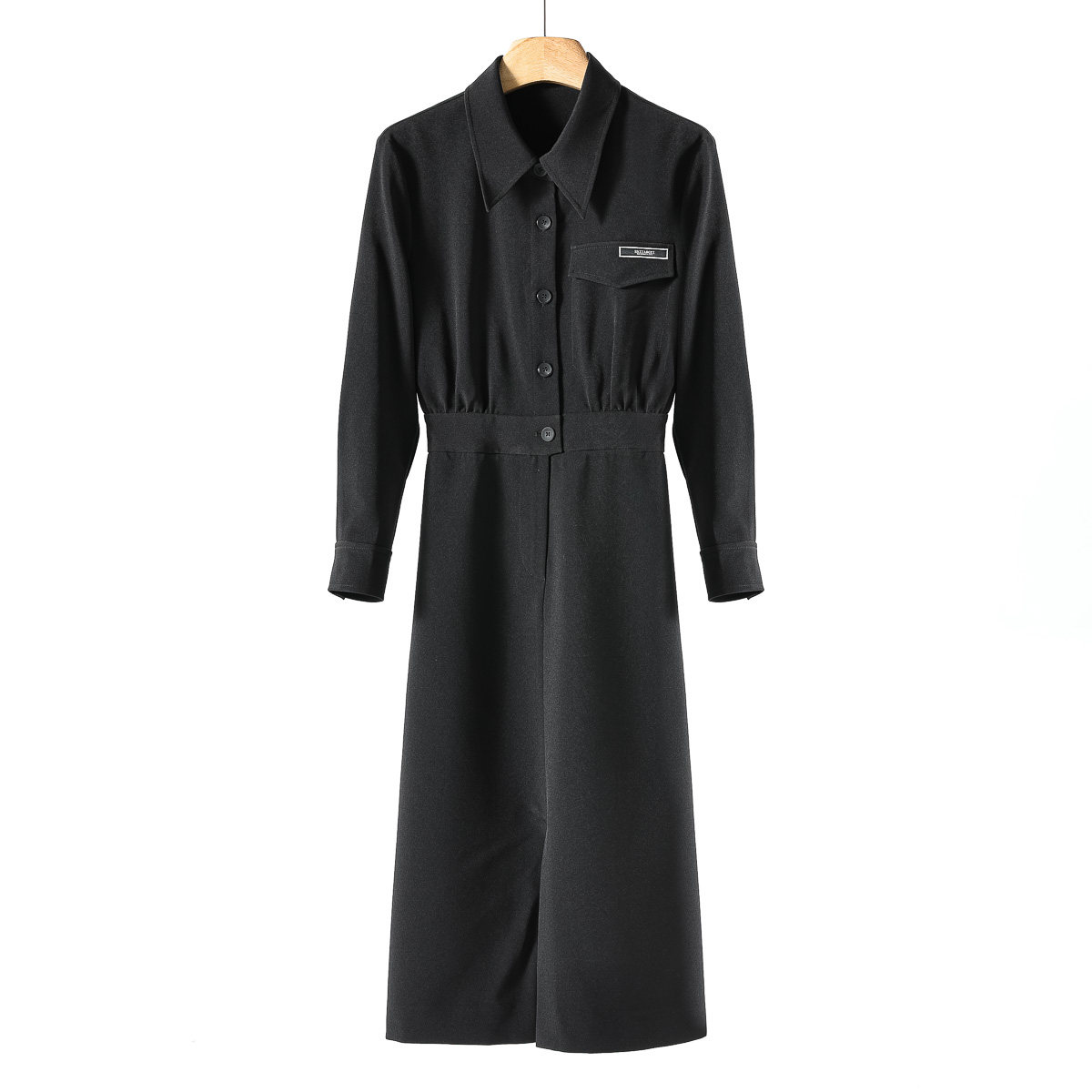 639西湖阁老【祥】春季 气质翻领套头松紧后腰衬衫连衣裙616