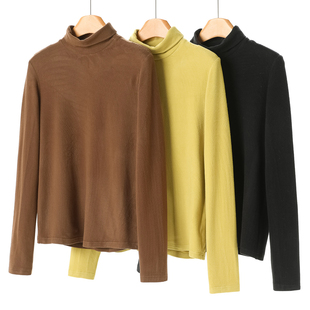 通勤显瘦德绒高领打底T恤小衫 399 冬季 栖 051 40%粘纤