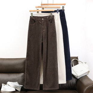 棉高腰灯芯绒休闲直筒裤 韩货春季 202 西湖阁老