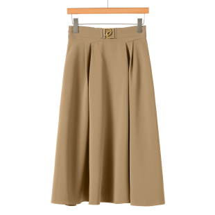 纯色长款 599过西湖阁老 松紧后腰A字版 春装 半身裙711 奕