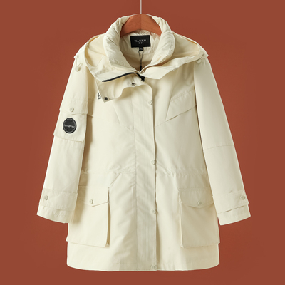 1799西湖阁老【序】冬装 内腰抽绳连帽两件套派克羽绒服525