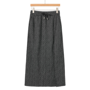 绍 春装 系带高腰开叉烫钻松紧半身裙101 兹 499西湖阁老