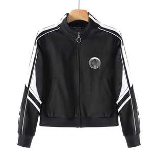 撞色拼接罗纹摆字母拉链立领外套259 春季 599西湖阁老