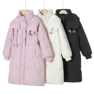 双层领高克重长款 冬装 厚实羽绒服516弜 鸶 999西湖阁老