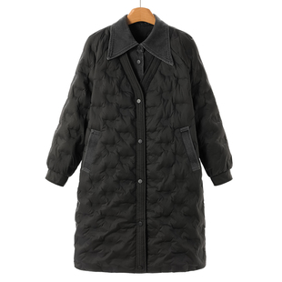 牛仔拼接门襟假两件羽绒服060 冬装 1699西湖阁老 序