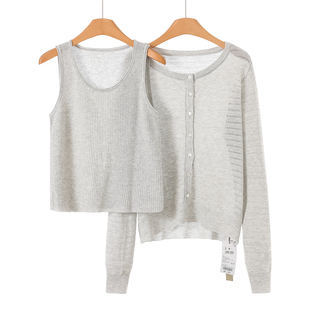 针织衫 599 背心两件套781 开衫 春装 31%莱赛尔 兰