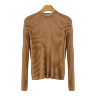 亲肤含绵羊毛柔软打底薄针织衫 冬季 026 兰 339西湖阁老