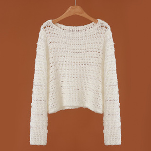 网面镂空纯欲风带亮片针织衫 26春装 611 莫Y 699西湖阁老