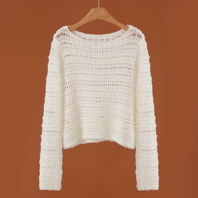 699西湖阁老【莫Y】26春装 网面镂空纯欲风带亮片针织衫611