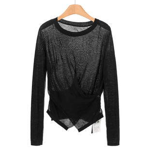 圆领不规则衣摆设计感针织衫 599 26春装 莫Y 411 30%绵羊毛