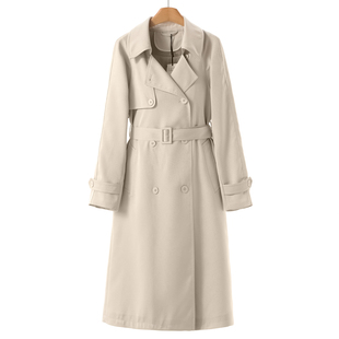 领简约气质长款 春装 西装 风衣外套385 绍 999西湖阁老