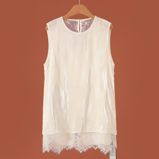 春装 绍 蕾丝拼接丝绒衬衫 047 499 小衫 70%再生纤维素纤维