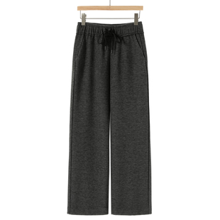 垂感高腰系带松紧宽松阔腿裤 冬装 080 兰 499西湖阁老