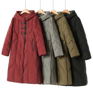 刺绣盘扣国风中式 2850鹅绒服 绍 冬装 连帽羽绒服623 缘纳YL