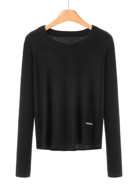 489 31%绵羊毛【TH】冬装 低圆领娴熟极简风打底薄针织衫005