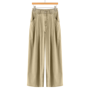 棉质浅色系压褶阔腿牛仔裤 春装 969 899西湖阁老