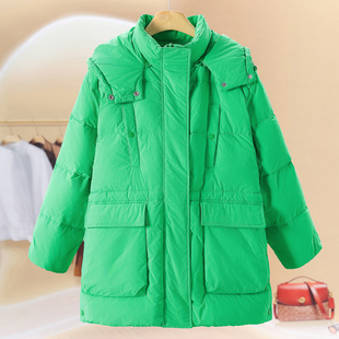 冬装 捷 抽绳魔术贴纽扣开叉厚羽绒服596 西湖阁老 201G高充绒