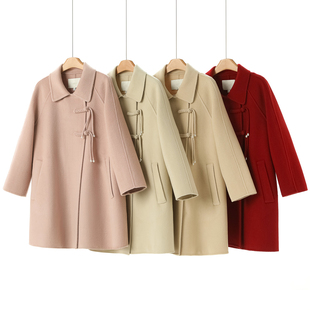 盘扣珍珠坠开叉双面呢长毛大衣012 冬季 1899西湖阁老 栖