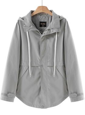 869西湖阁老【兰】春季 蝙蝠袖弧形摆宽松休闲连帽外套343