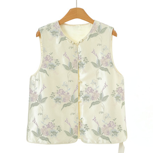 国风刺绣新中式 1188西湖阁老 绍 春装 盘扣马夹外套112 幸