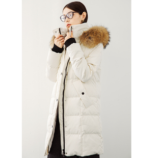 貉子毛领针织袖 冬装 口连帽羽绒服005 兰 2599西湖阁老